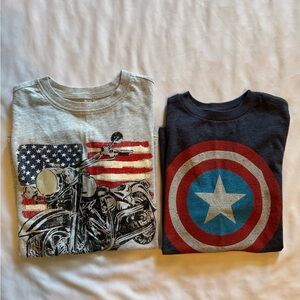 Boys Graphic T-Shirts Bundle- Gray and Navy, Size 10/12